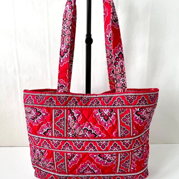 Vera Bradley Small Tic Tack Tote Toggle Frankly Scarlet Bag, with Tags! - Picture 3 of 14